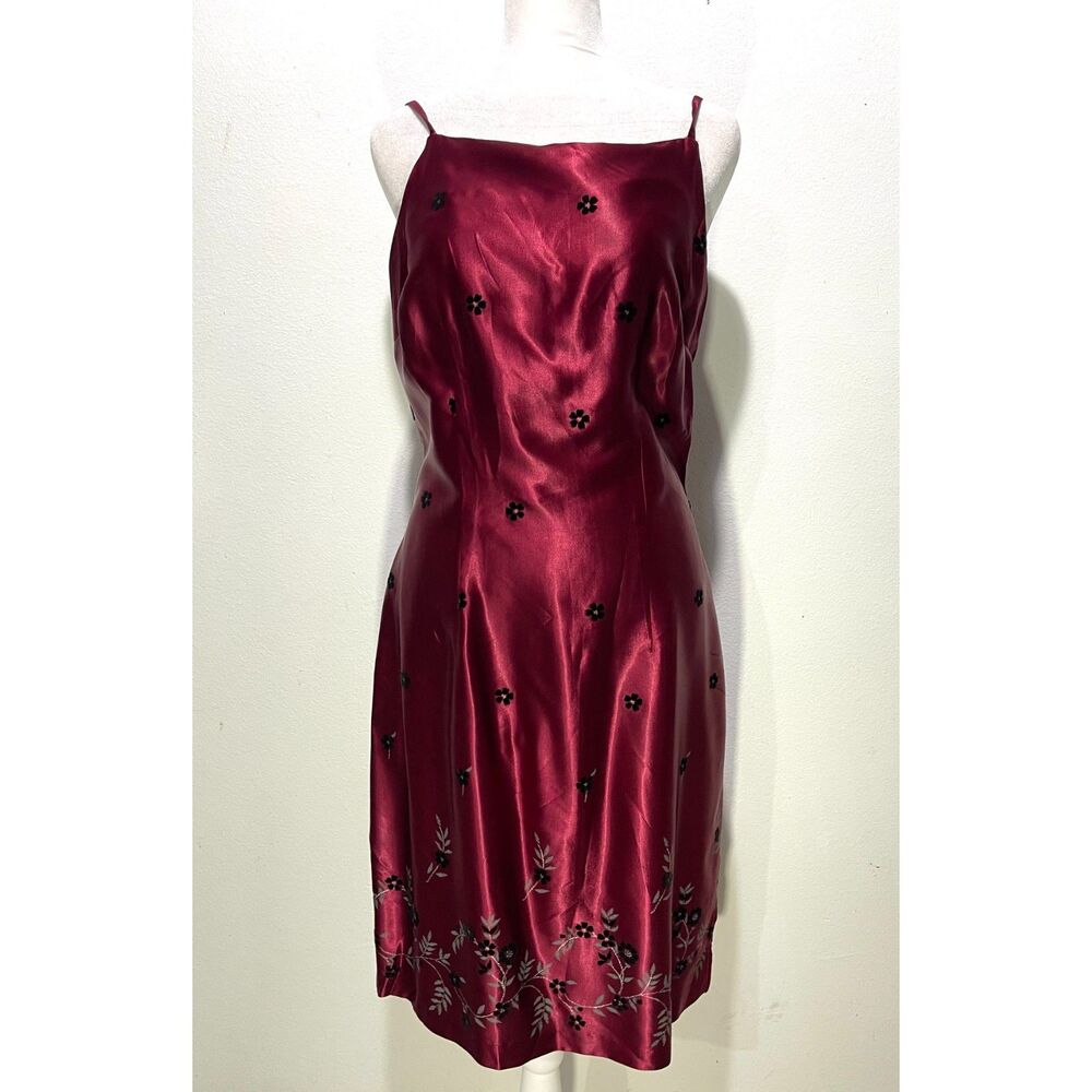 My Michelle dress USA VTG Y2K fairy whimsy goth red burgundy satin women 9/10